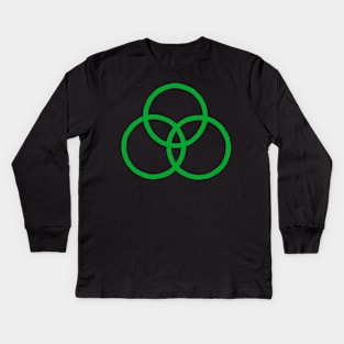 Z e p Bonzo Drums L e d Moby Drummer Drumset Drumkit Drummer Symbol Green Kids Long Sleeve T-Shirt